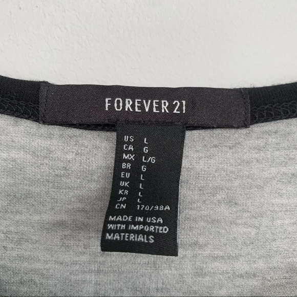 2/$15 FOREVER 21 cropped grey cactus shirt - Picture 2 of 4